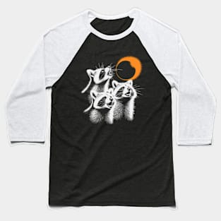 Raccoons Howl Total Solar Eclipse 2024 Baseball T-Shirt